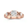 1.00ct Moissanite Engagement Ring 14K Rose Gold