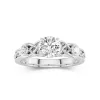 1.00ct Moissanite Engagement Ring 14K White Gold