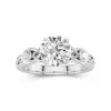 2.00ct Moissanite Engagement Ring 14K White Gold