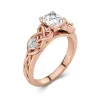 1.50ct Moissanite Engagement Ring 18K Rose Gold