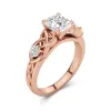 1.50ct Moissanite Engagement Ring 14K Rose Gold