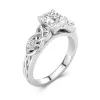 1.50ct Moissanite Engagement Ring 14K White Gold