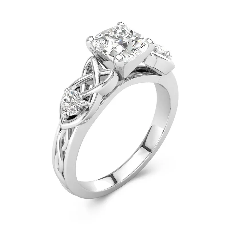 1.50ct Moissanite Engagement Ring 925 Sterling Silver