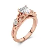 1.50ct Moissanite Engagement Ring 14K Rose Gold