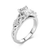 1.50ct Moissanite Engagement Ring 14K White Gold