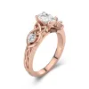 1.50ct Moissanite Engagement Ring 14K Rose Gold