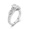 1.50ct Moissanite Engagement Ring 18K White Gold