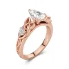 1.50ct Moissanite Engagement Ring 14K Rose Gold