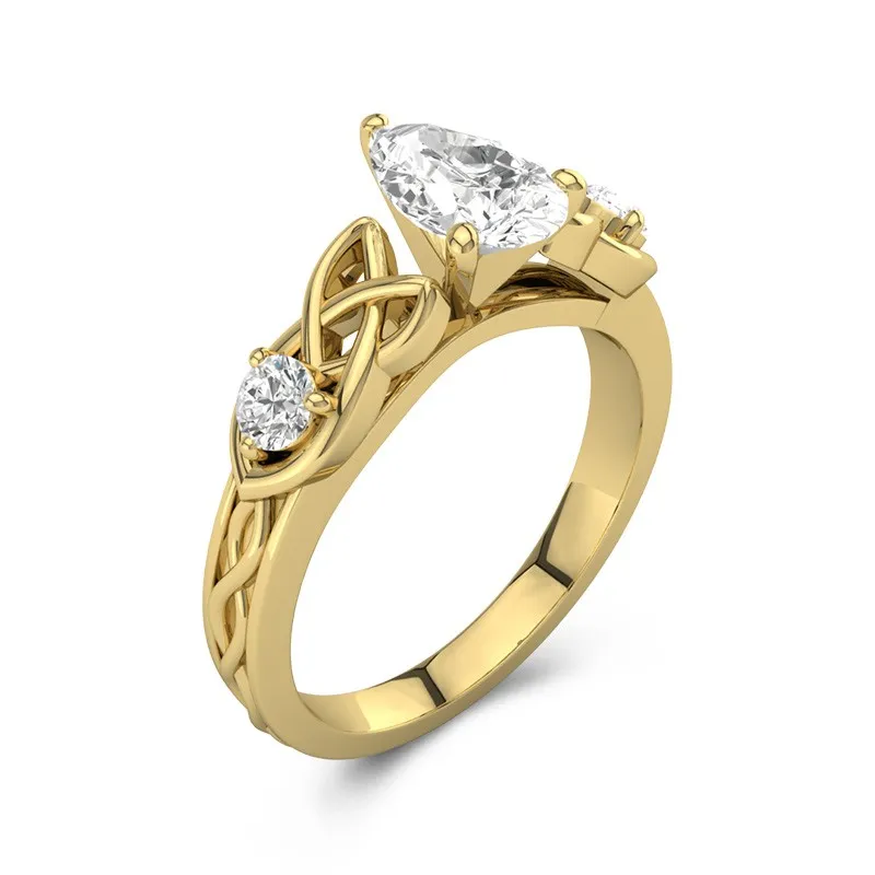 1.50ct Moissanite Engagement Ring 14K Gold