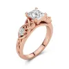 1.50ct Moissanite Engagement Ring 14K Rose Gold