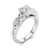 1.50ct Moissanite Engagement Ring 14K White Gold