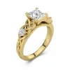 1.00ct Moissanite Engagement Ring 18K Gold