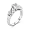 1.50ct Moissanite Engagement Ring 18K White Gold