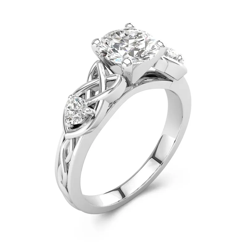 1.00ct Moissanite Engagement Ring Platinum