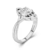 Noeud celtique Solitaire Bague de fiançailles 1.00ct Moissanite