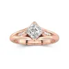 1.00ct Moissanite Engagement Ring 18K Rose Gold