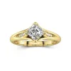 1.00ct Moissanite Engagement Ring 18K Gold