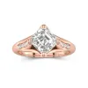 2.00ct Moissanite Engagement Ring 14K Rose Gold