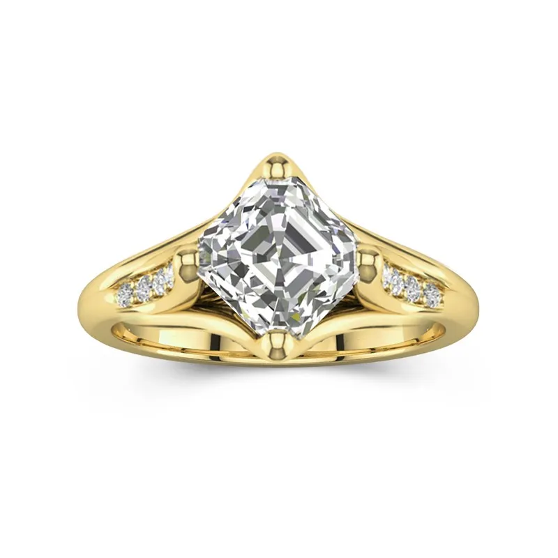 2.00ct Moissanite Engagement Ring 14K Gold