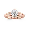 1.50ct Moissanite Engagement Ring 14K Rose Gold