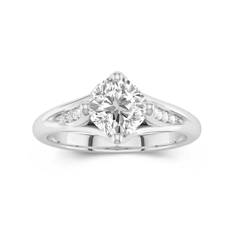 1.50ct Moissanite Engagement Ring 14K White Gold