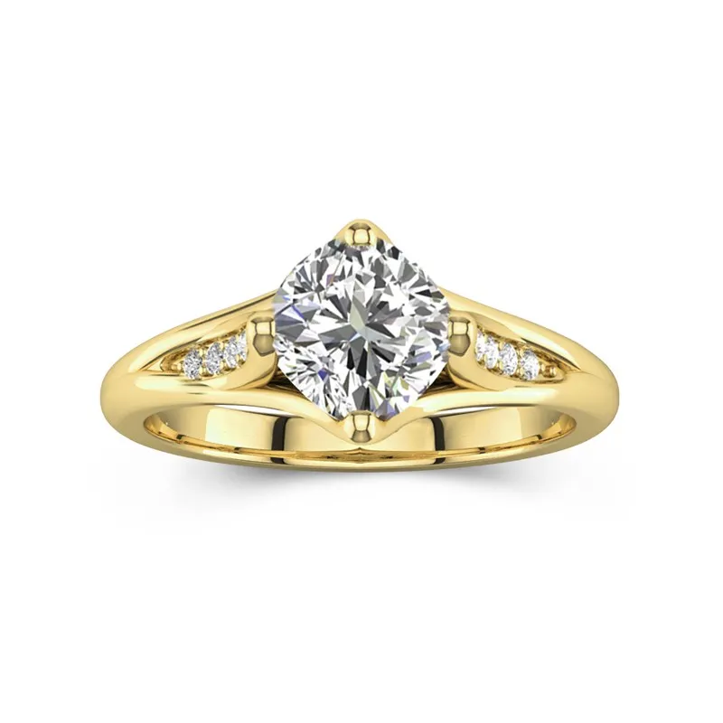 1.50ct Moissanite Engagement Ring 14K Gold