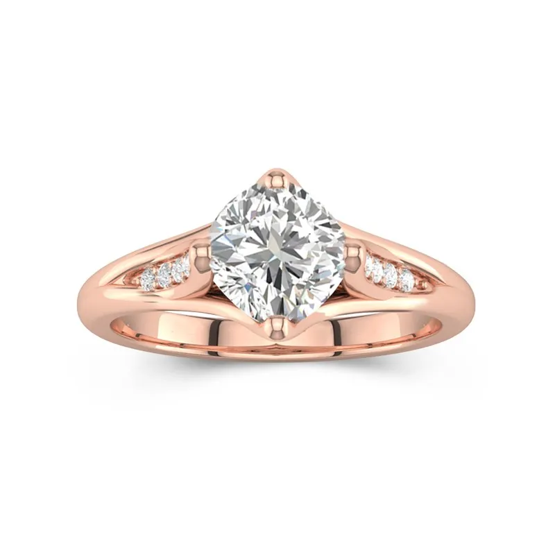 1.50ct Moissanite Engagement Ring 18K Rose Gold