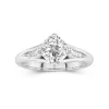 1.50ct Moissanite Engagement Ring 18K White Gold