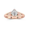 1.00ct Moissanite Engagement Ring 14K Rose Gold