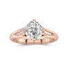 2.00ct Moissanite Engagement Ring 14K Rose Gold