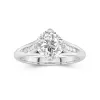 2.00ct Moissanite Engagement Ring 14K White Gold