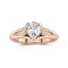 1.50ct Moissanite Engagement Ring 14K Rose Gold