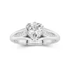 1.50ct Moissanite Engagement Ring 14K White Gold