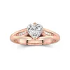 1.00ct Moissanite Engagement Ring 14K Rose Gold