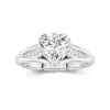 2.00ct Moissanite Engagement Ring 14K White Gold