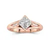 1.50ct Moissanite Engagement Ring 14K Rose Gold