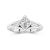 1.50ct Moissanite Engagement Ring 14K White Gold