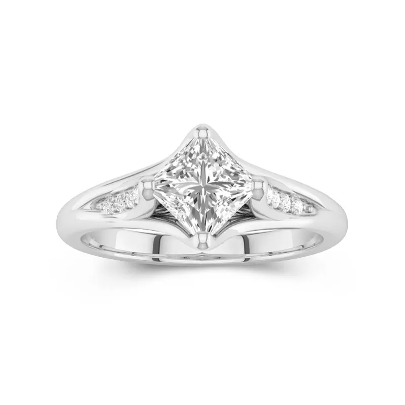 1.50ct Moissanite Bague de fiançailles Platine