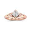 1.00ct Moissanite Engagement Ring 18K Rose Gold