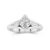 2.00ct Moissanite Engagement Ring 14K White Gold