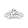 1.50ct Moissanite Engagement Ring 14K White Gold