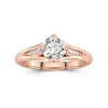 1.00ct Moissanite Engagement Ring 14K Rose Gold