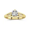 1.00ct Moissanite Engagement Ring 14K Gold