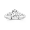 2.00ct Moissanite Engagement Ring 14K White Gold