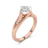 1.50ct Moissanite Engagement Ring 14K Rose Gold