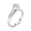 1.50ct Moissanite Engagement Ring 18K White Gold