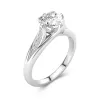 1.50ct Moissanite Engagement Ring 14K White Gold