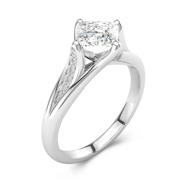 1.50ct Moissanite Engagement Ring Platinum