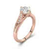 1.50ct Moissanite Engagement Ring 14K Rose Gold