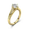 1.50ct Moissanite Engagement Ring 14K Gold